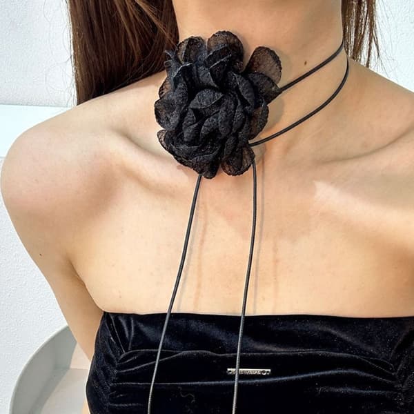 Blomster Choker Halskæde 3 3 3