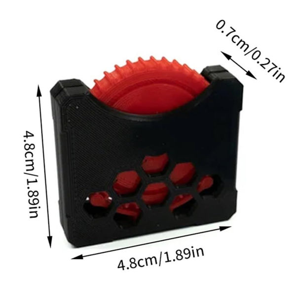 Fidget Click Wheel Toy Clicking Wheel Fidget SVART RÖD SVART Black Red