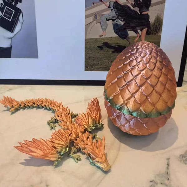 3D-printade drakägg drake med vingar STIL 1 STIL 1 Style 1