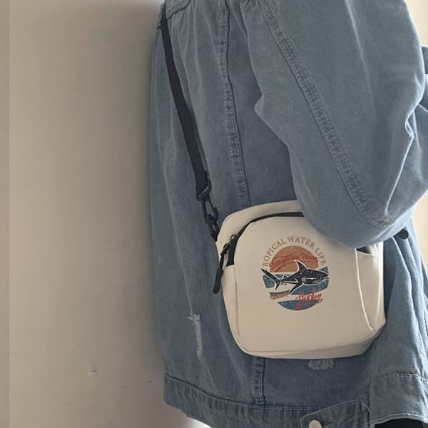 Dame Skulderveske Mini Messenger Bag HVIT white