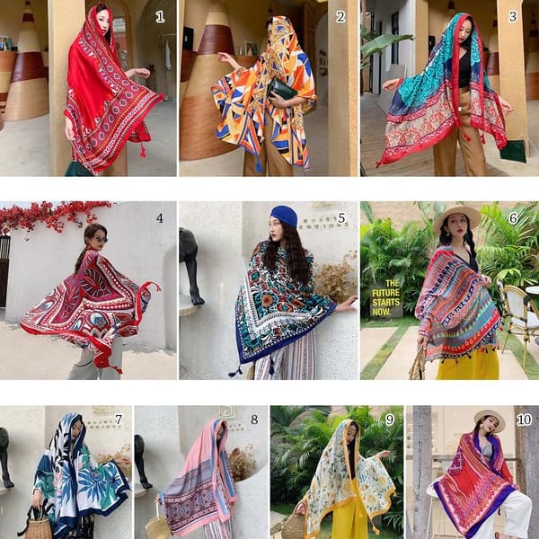 Rantapyyhe Bandana 90x180cm 6 6 6