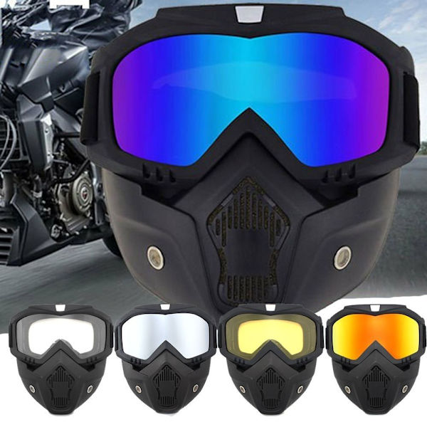 Motorcykelbriller Off-Road hjelmbriller SORT black