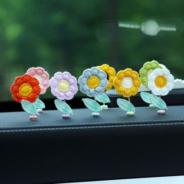 Solsikke Ornament Ristende Hode Blomst SETT Set