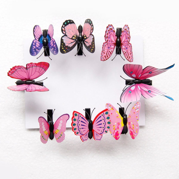 Butterfly Spring Hårklämma Bangs Hårnål A-10ST BLANDAD A-10ST A-10pcs Mixed