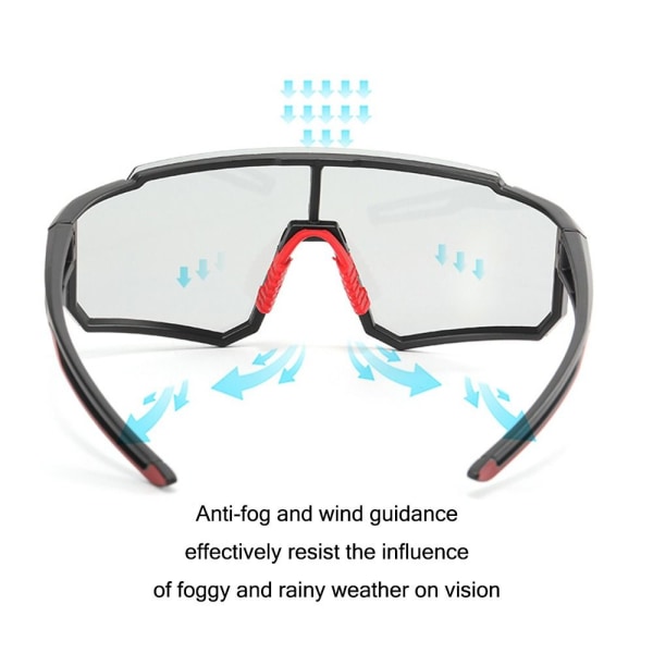 Polariserte solbriller MTB Bike Protection Eyewear UV400 sykkelbriller White-Mirrored Green	