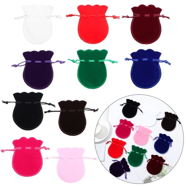 10 stk. gavepose med snøring HVIT L small white Small