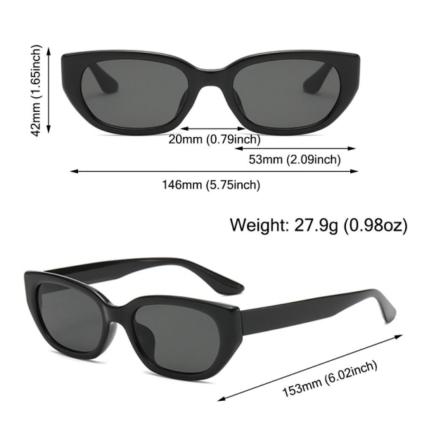 Cat Eye Solbriller Retro Shades LEOPARD-GRÅ LEOPARD-GRÅ Leopard-Gray