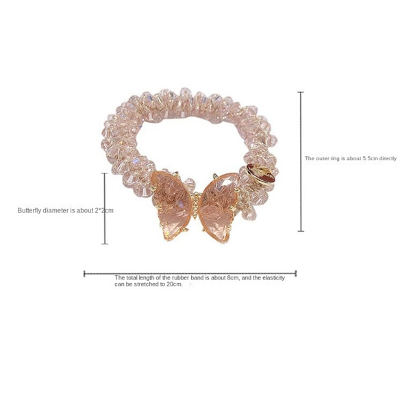 Crystal Butterfly Hårrep Resårer Hårband FÄRG 3 FÄRG 3 Color 3
