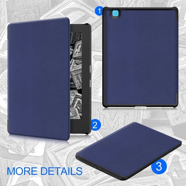 6,8 tommer e-læser cover Smart etui SORT Black