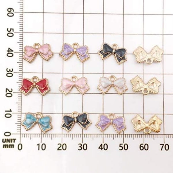 Bowknot Charms Emalje Søde Bowtie vedhæng Bowtie Ribbon