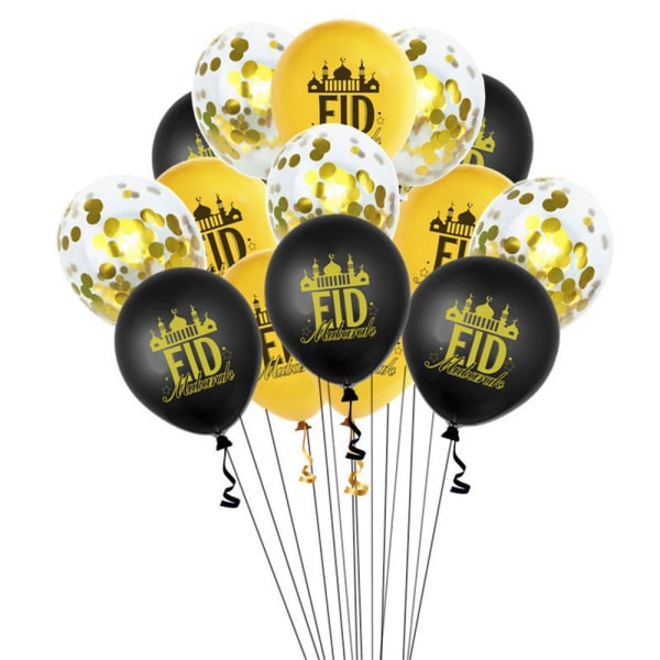 10 stk Eid Mubarak Ballonger Oppblåsbare Leke 10 STK STYLE3