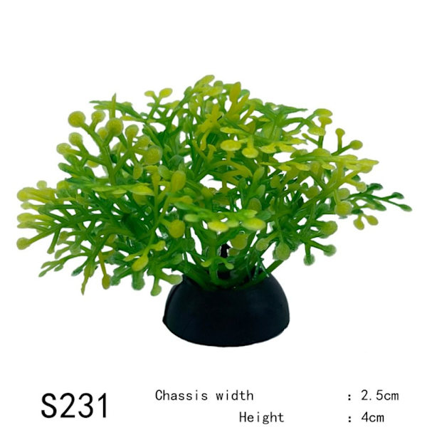 20 stk Aquarium dekorative kunstige blader simuleringsanlegg S231