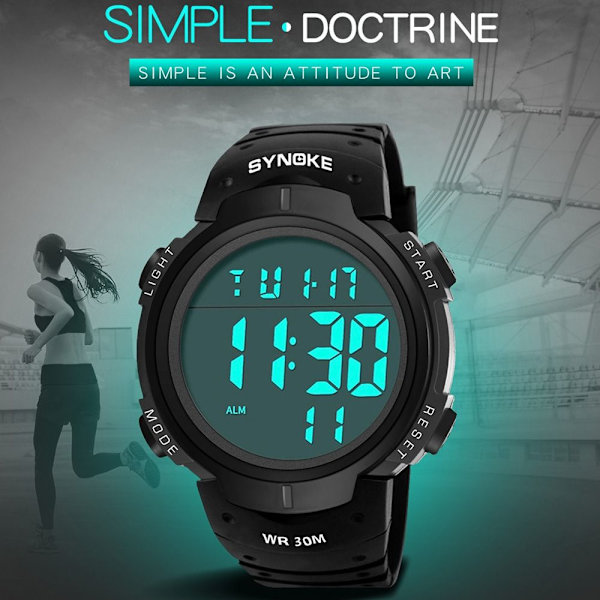 Herre Sportsure Digital Watch SORT Black