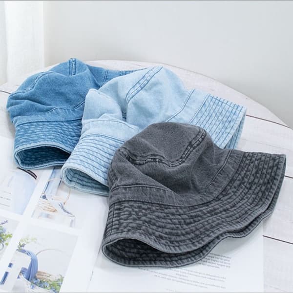 Bomulls bøttehatter Dame Sommerhatt 1 1 1