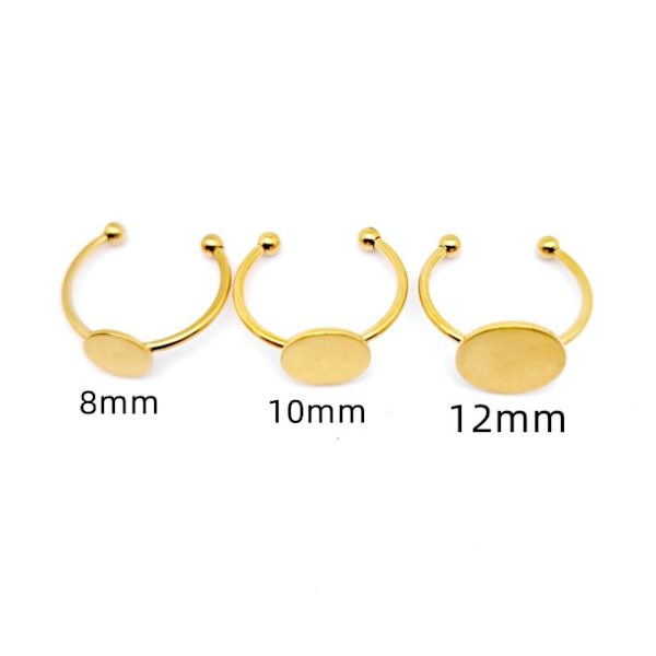 Flat Blank Rings Rustfritt stål Ringer Flat Blank Rings DIY