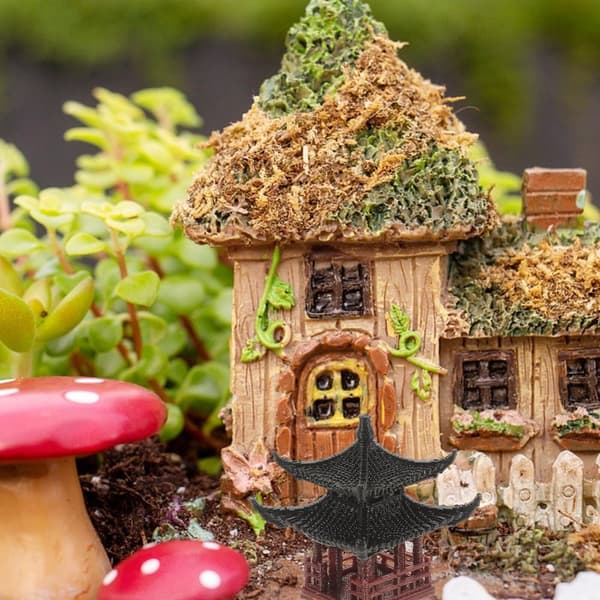 Mini Dobbelt-dæk Pavillon med Fire Hjørner Mini Pagode Statue