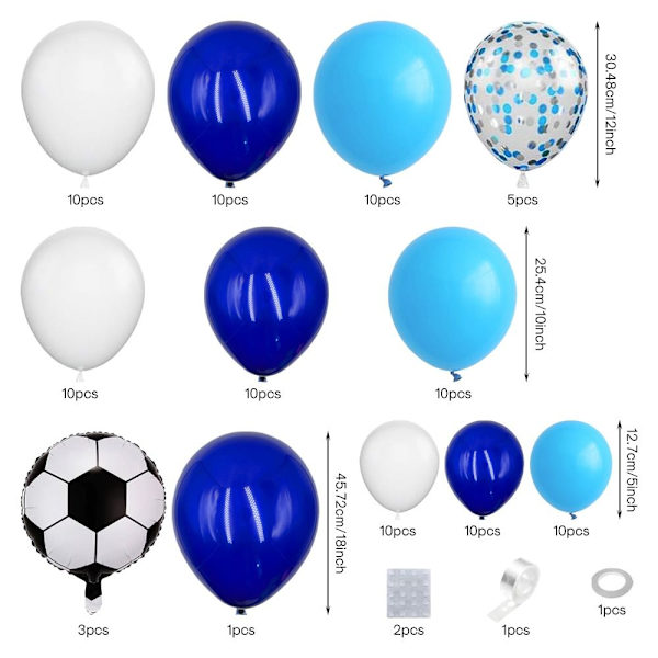 Fotballtema ballongbuesett Garlandsett