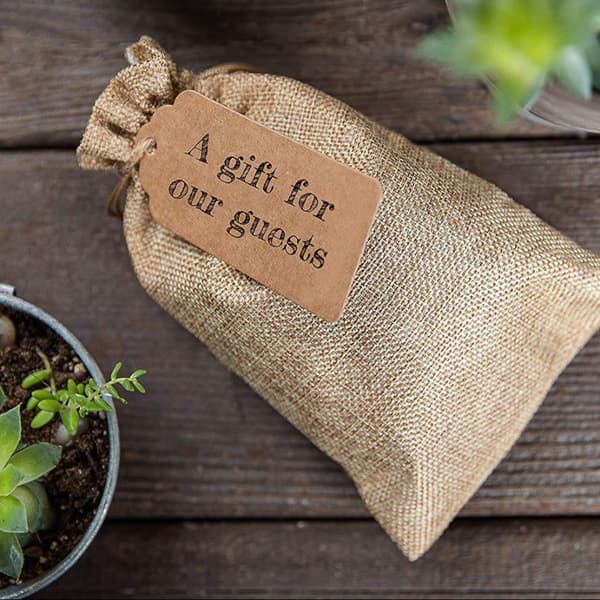 10 st Tapleap Jutesäckar Jute Presentpåsar Godispåsar