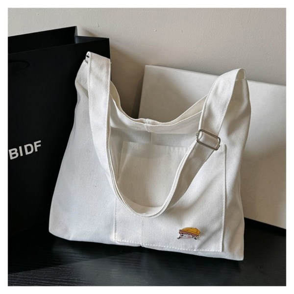 Lærredsstoftasker Casual Messenger Tasker SORT black