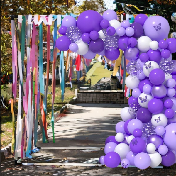 Purple Balloons Garland Kit -perhostarrat