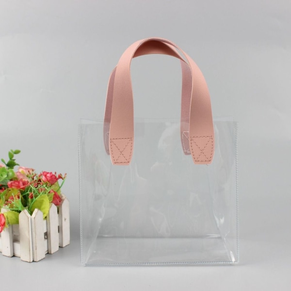 Clear Tote Bag Shopping Bags WHITE M M White M-M