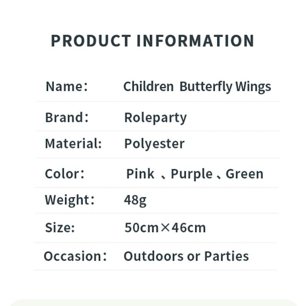Barnkostymrekvisita Butterfly Wings 2 2 2