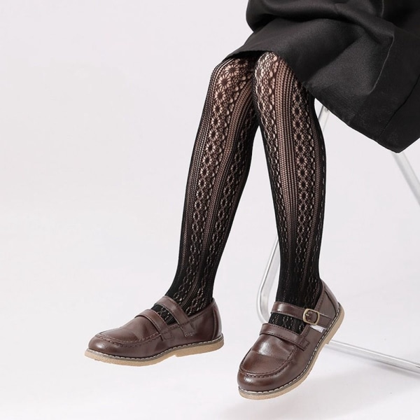 Mesh -sukkahousut tyttöjen sukat BLACK S black S