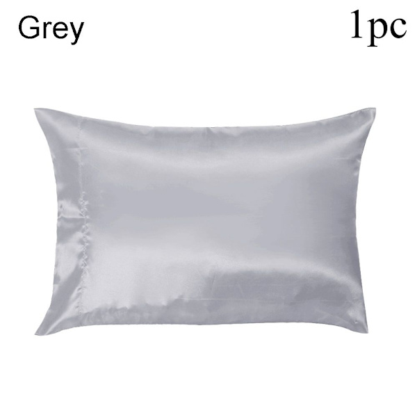 1/2 st Silk Kuddeöverdrag Satin GRÅ 1 st