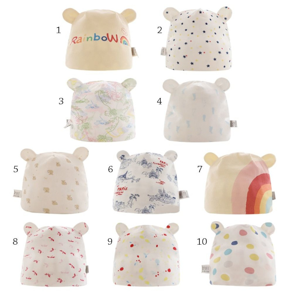 0-3M mössor för spädbarnsmössor Baby 10 10 10