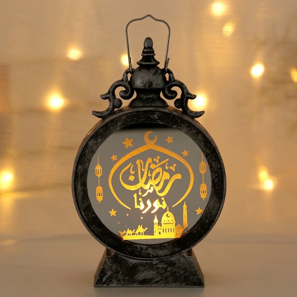 Ramadan Kareem Led Lantern Ramadan Candle Lantern SORT black