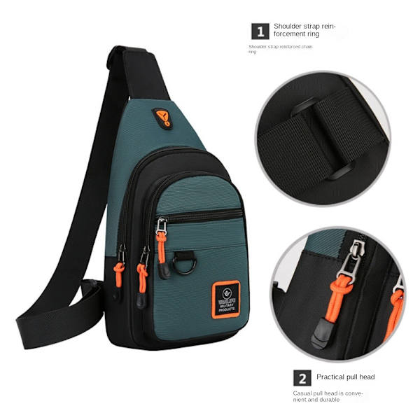 Brysttaske Messenger Bag SORT Black