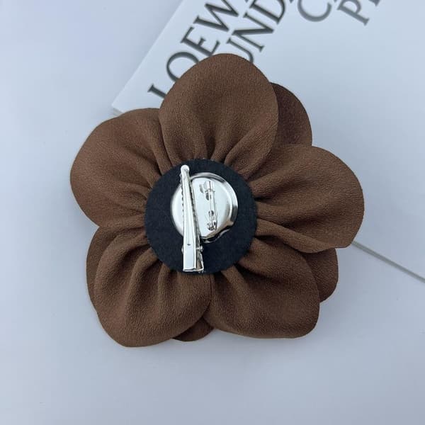 Stor Blomsterbrosch Franska Kvinnor Corsage GRÅ grey