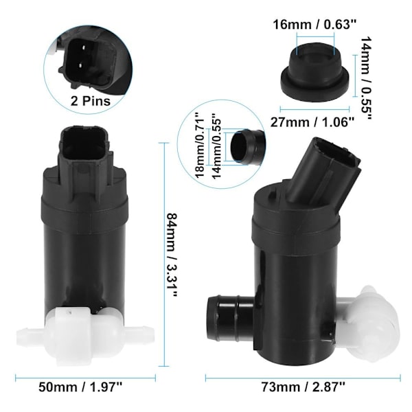 1st 98510-A9000 Spolarpump Vindrutespolarpump Spolarpump