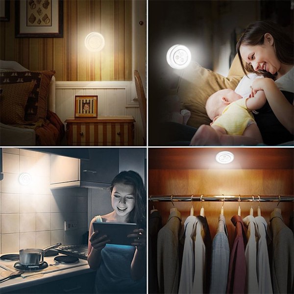 LED-lampor Klappljus VIT 4ST white 4pcs