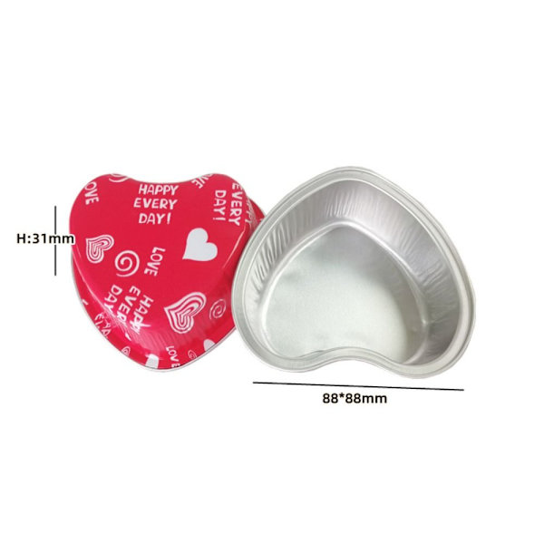 10 kpl / set alumiinifoliolla kakkupannu Cupcake Cup #2 kannet ja #2 With Lids-With Lids