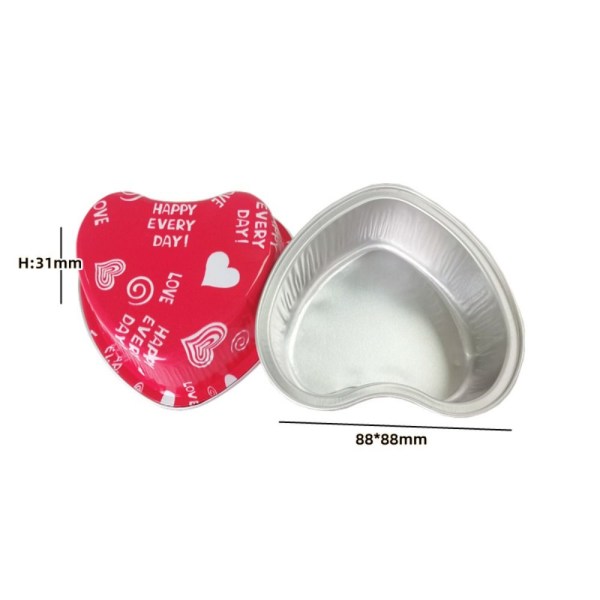 10 stk/sett aluminiumsfolie kakeform Cupcake Cup #1 UTEN LOKK #1 Without Lids-Without Lids