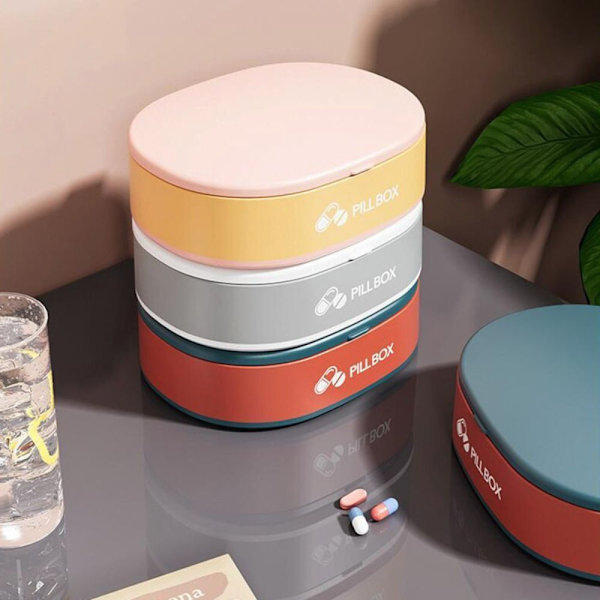 Pill Box Pill Dispenser Box BLÅ Blue