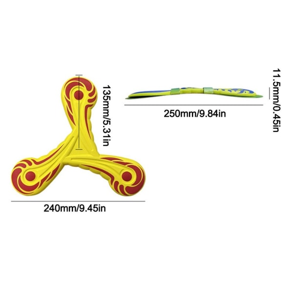 Kolmilehtinen Boomerang Dart Flying Boomerang KELTAINEN Yellow