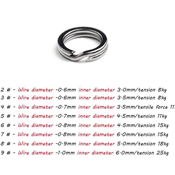Fiskeforbindelse Fiskesplitringe 2-(0.6 X ID3.0)MM 2-(0.6 X 2-(0.6 X ID3.0)mm