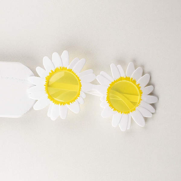 Blomsterbriller Daisy Shades HVID GUL LINSER GUL LINSER white Yellow lenses-Yellow lenses