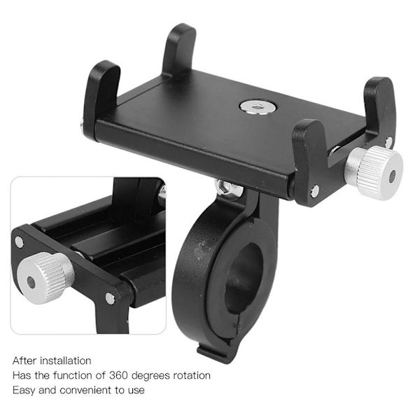 1 stk cykeltelefonholder cykelmontering SORT SORT black