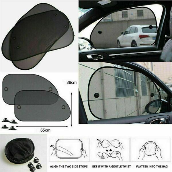 2 st Bil solskydd solskydd cover mesh visir