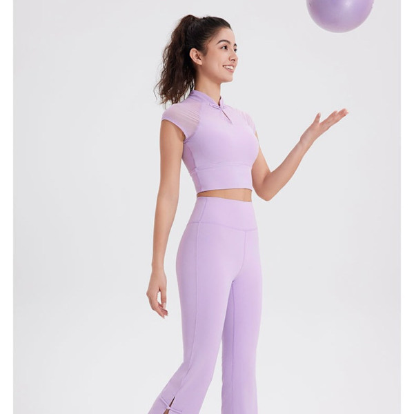 Naisten Yoga Crop Top PURPLE M Purple M