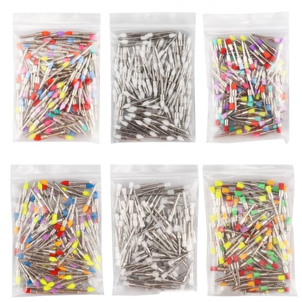 100ST Tandmaterial Profiprofylaxborste FÄRGERIG Colorful Pointed Head-Pointed Head