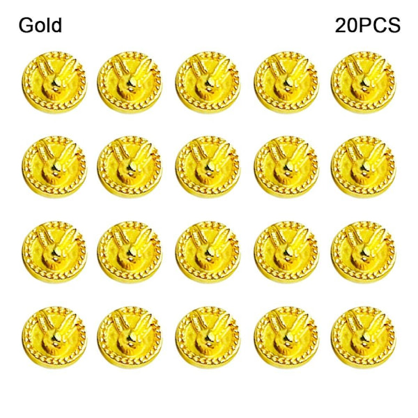 20 stk Mini Knapspænde DIY Dukketøj GULD Gold