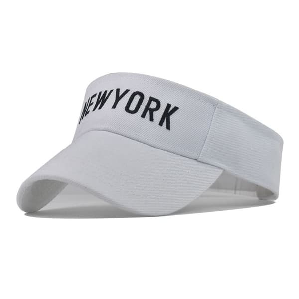 Broderade solskärmar Solhattar VIT white