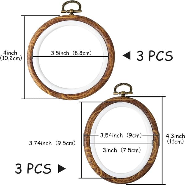 Tattoo Stretch Oval Broderi Stretch Brodert Blomsterramme