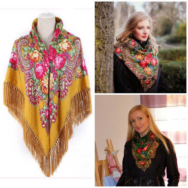 Fringed Square Scarves Resesjal 3 3 3