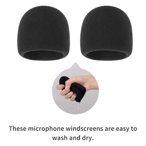 Mikrofon Skum Cover Mic Wind Cover SORT SVAMP DÆKSEL SVAMP black sponge cover-sponge cover