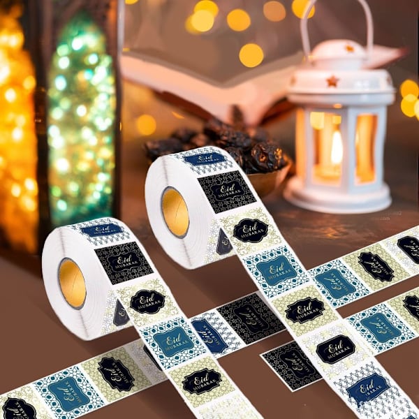 Ramadan Dekorasjonsklistremerker EID Mubarak Klistremerker Gavepose EID